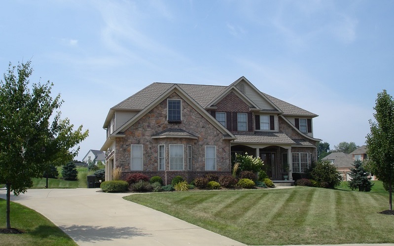 Large two story home with big driveway